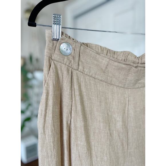 Nanette Lepore Endless Summer Linen Wide Leg Pants Size 10 - Picture 7 of 9
